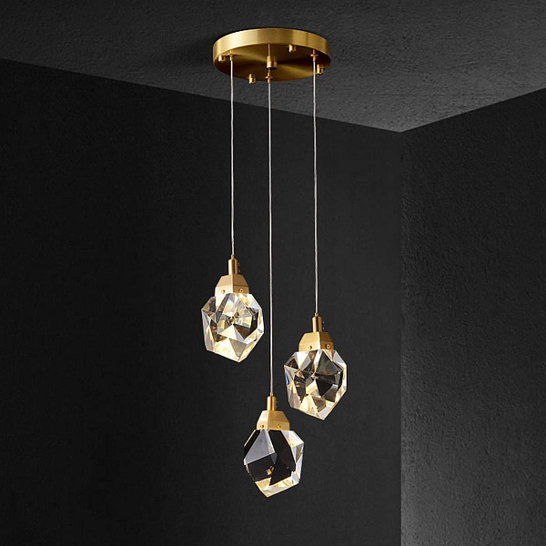 Подвес DELIGHT COLLECTION CRYSTAL ROCK II 9701P/3R brass