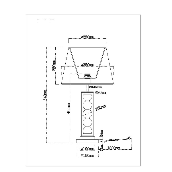 Настольная лампа ARTE LAMP JESSICA A4062LT-1PB