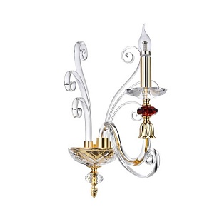 Бра CRYSTAL LUX CATARINA CATARINA AP1 V2 GOLD/TRANSPARENT-COGNAC