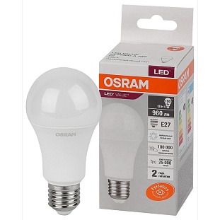 Лампа LED E27  12W/840 220V груша 960Lm OSRAM