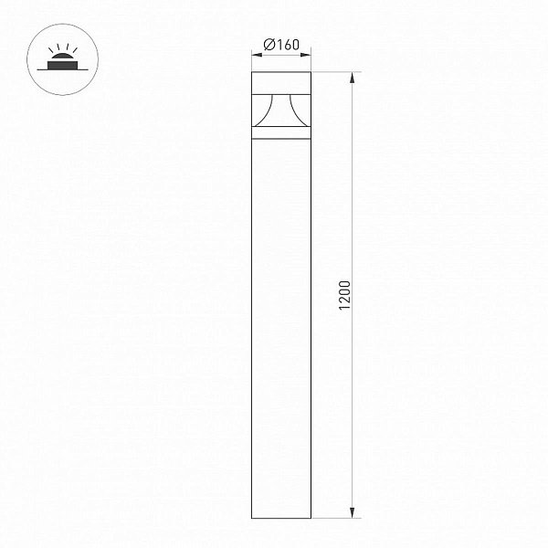 Светильник уличный столб низкий ARLIGHT LGD-LANDMARK-BOLL 47692