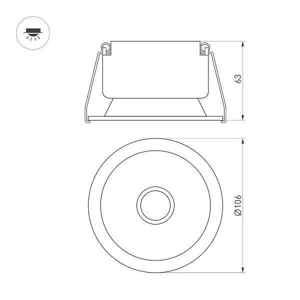 Светильник встраиваемый ARLIGHT HARBOR 50182