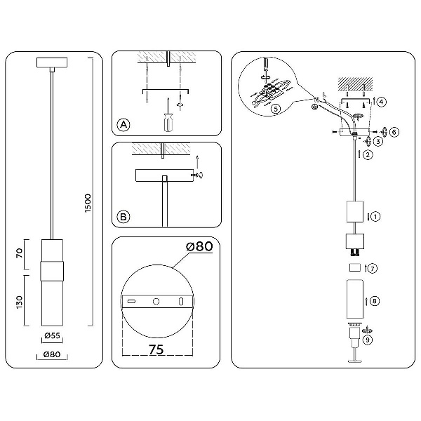 Подвес AMBRELLA LIGHT HEIGH LIGHT LH55111