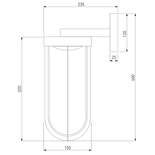 Светильник уличный настенный ELEKTROSTANDARD RITZ 35183/D черный a068269