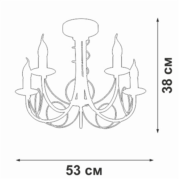 Люстра потолочная VITALUCE  V3035-0/5PL