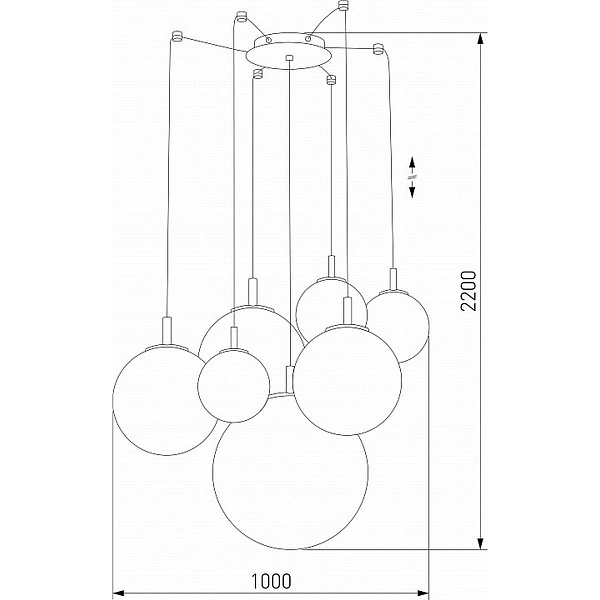 Подвес TK LIGHTING CADIX 4608 Cadix Gold