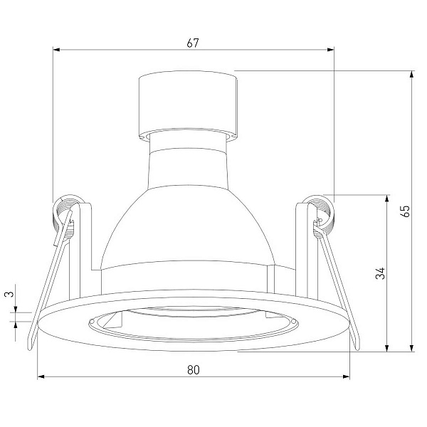 Светильник встраиваемый ELEKTROSTANDARD MINNIE 25056/01 GU10 черный a067709