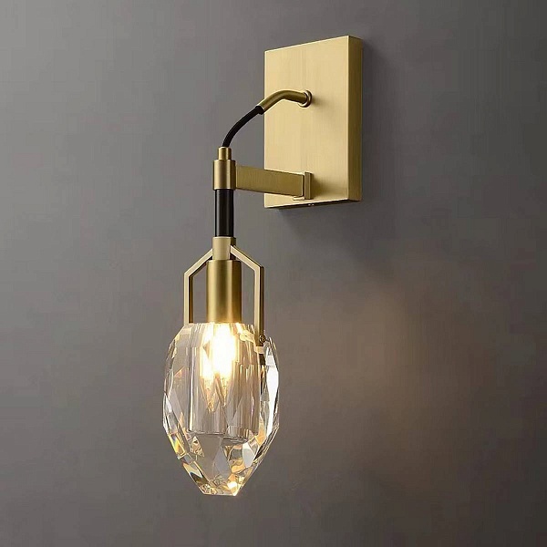 Бра DELIGHT COLLECTION WALL LAMP 8960-1W brass/clear
