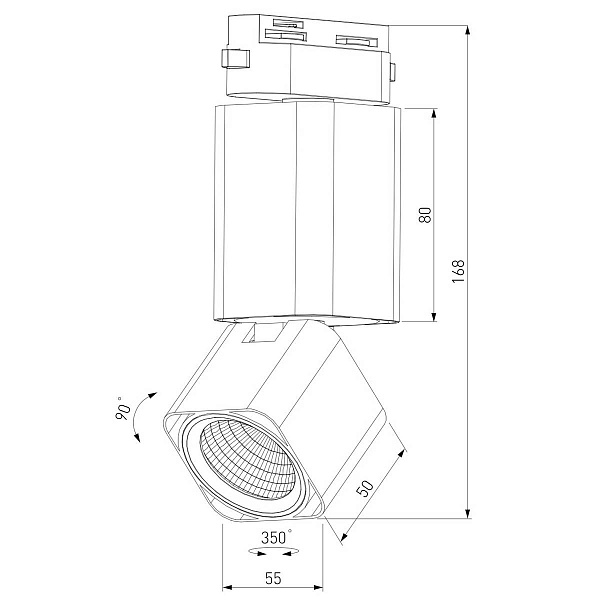 Трековый светильник ELEKTROSTANDARD CUBUS 85516/01 a062877