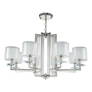 Люстра подвесная CRYSTAL LUX NICOLAS Nicolas SP-PL8 Nickel/White